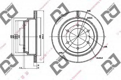 DJ PARTS bd1773 -  Тормозной диск
